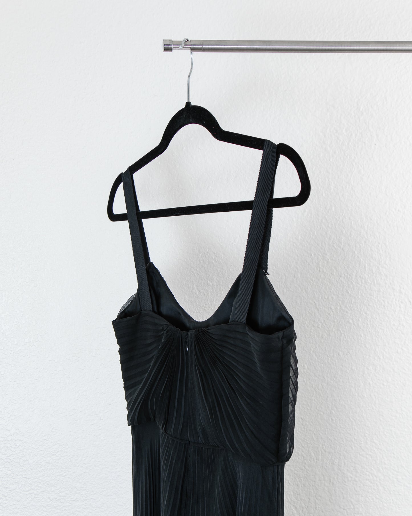 JILL by JILL STUART Silk Pleated Maxi Dress in Black