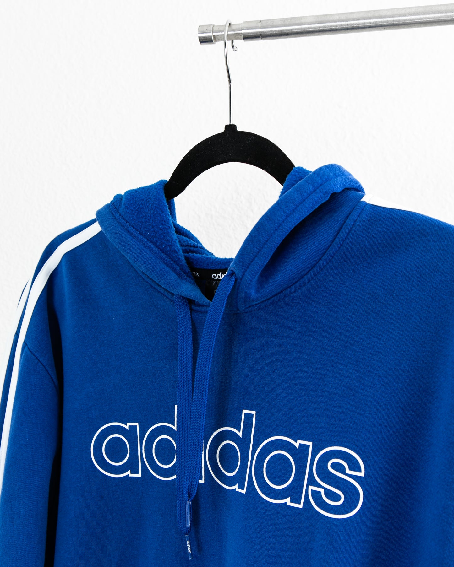 ADIDAS Pullover 3-Stripe Sweater Hoodie in Royal Blue