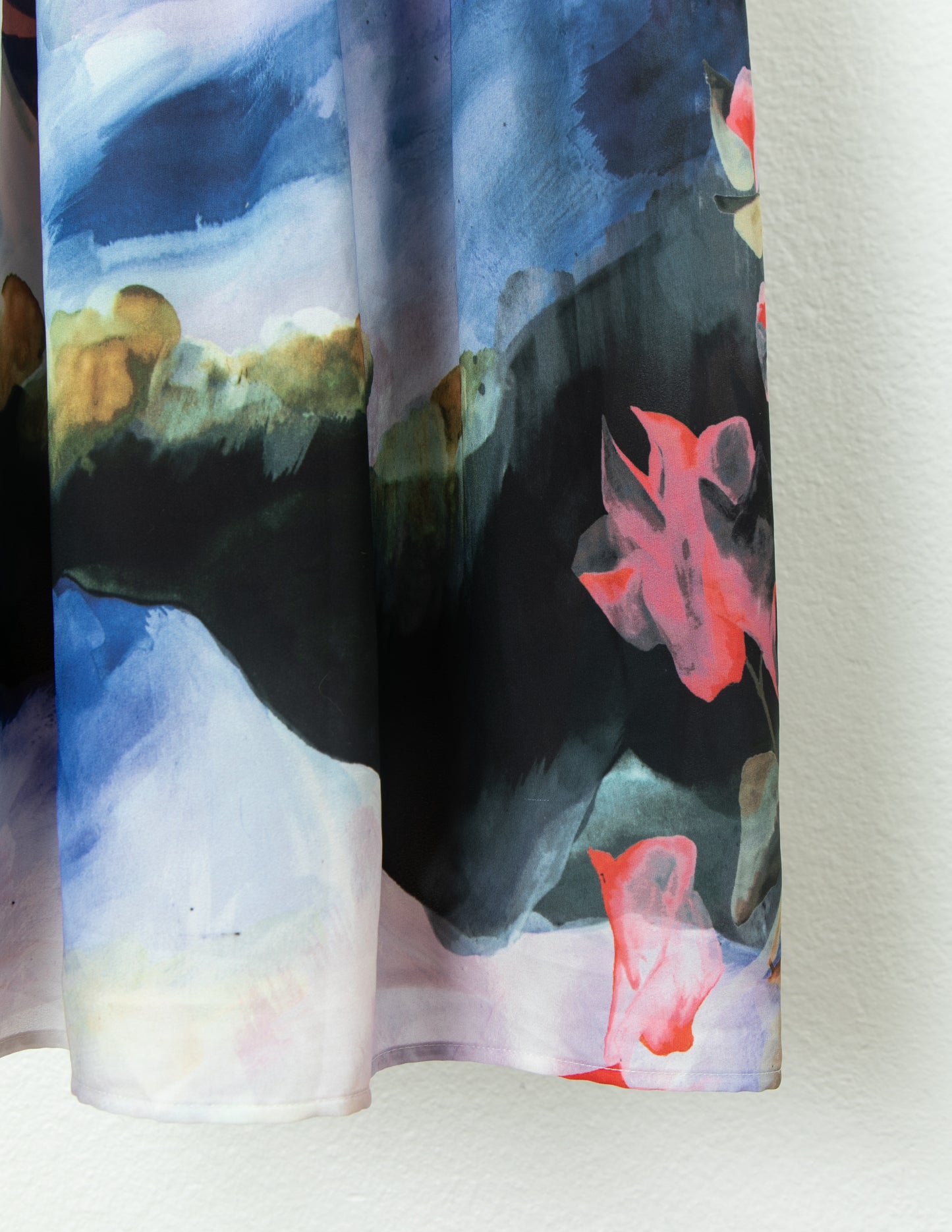 COREY LYNN CALTER Water Color Print Spaghetti Strap Midi Dress SZ 0