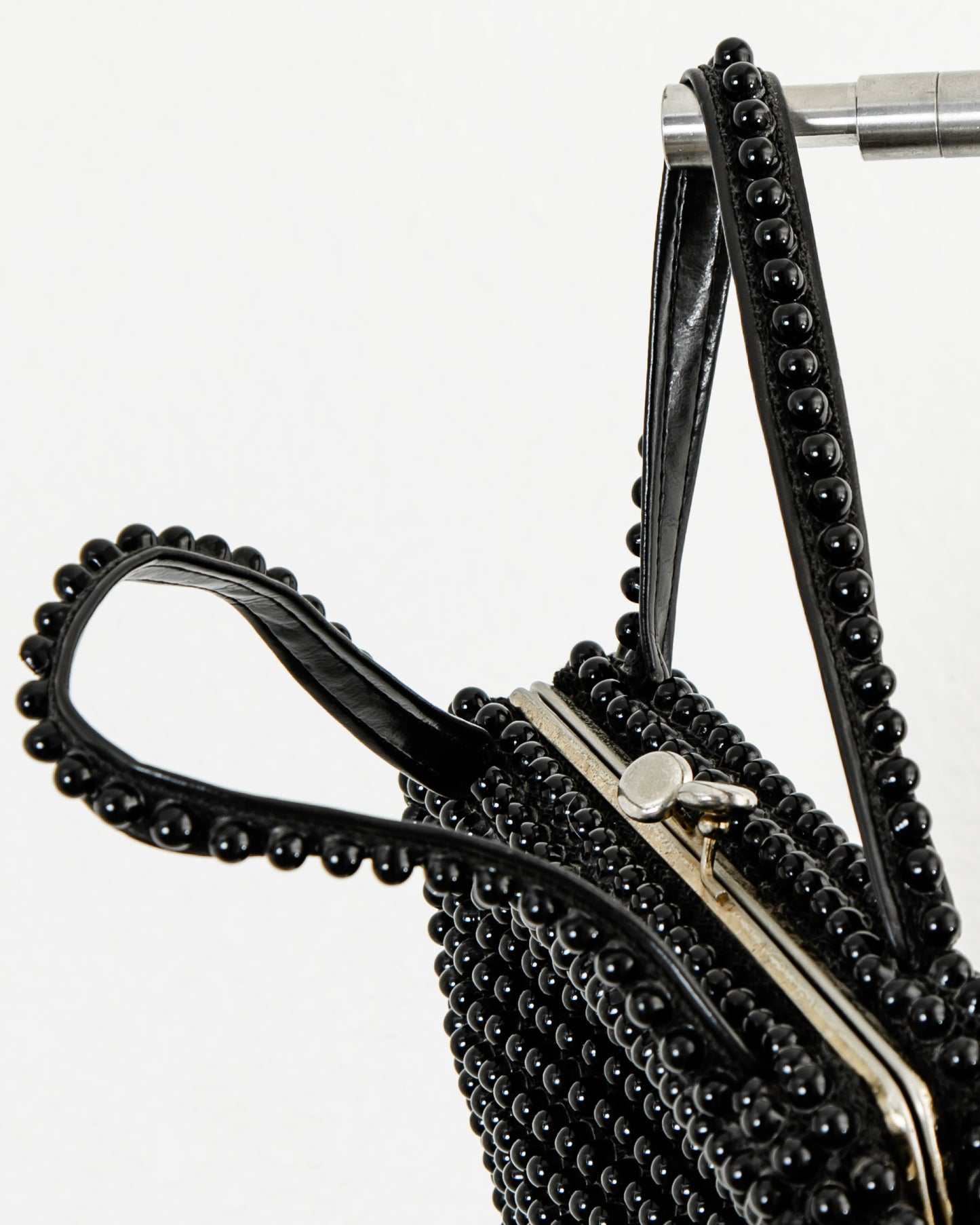 CHRISTINE GARCIA Vintage Studded Hand Bag in Black
